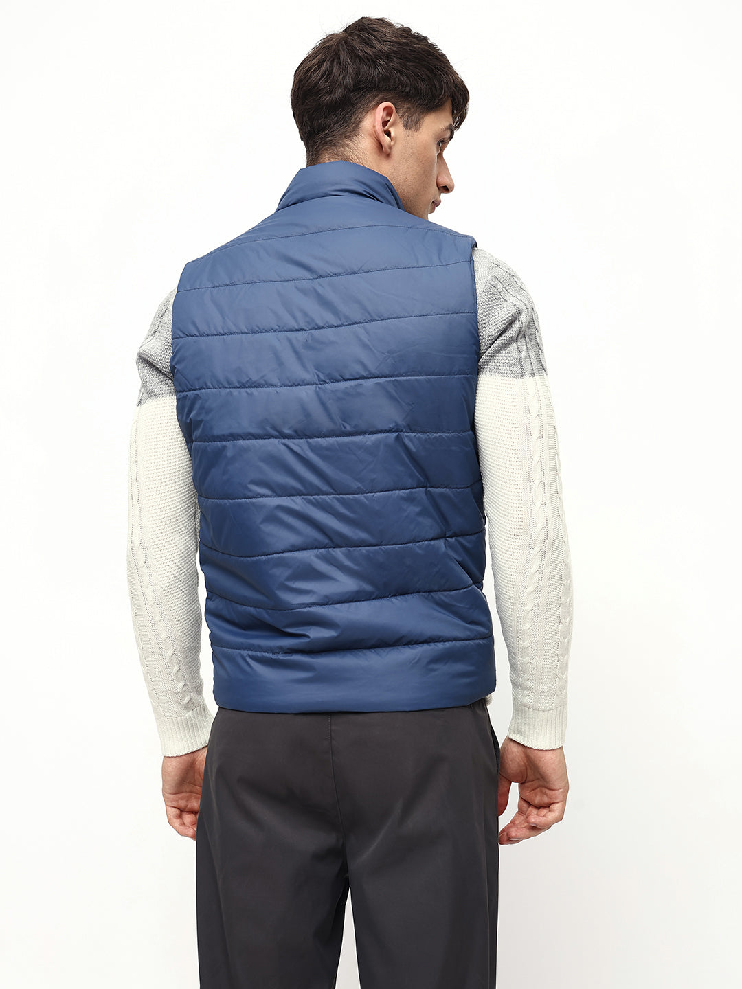 Mens Sleeveless Jacket - Lightweight Casual Winterwear  (Bright Navy)