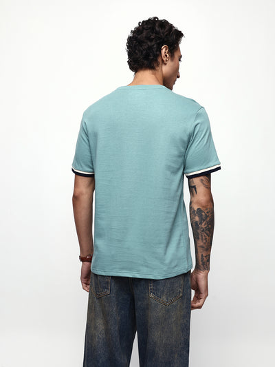 Men's Solid Round Neck Half Sleeves Relaxed Fit T-shirt
