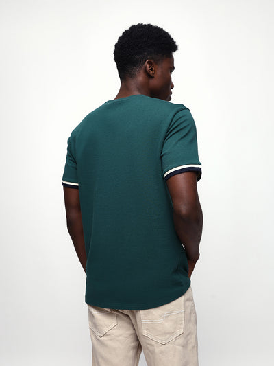 Men's Solid Round Neck Half Sleeves Relaxed Fit T-shirt