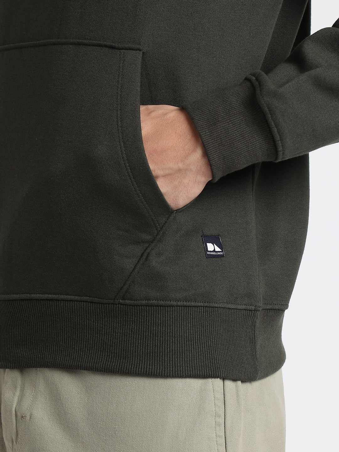 Men's Olive Full Sleeves Hoodie