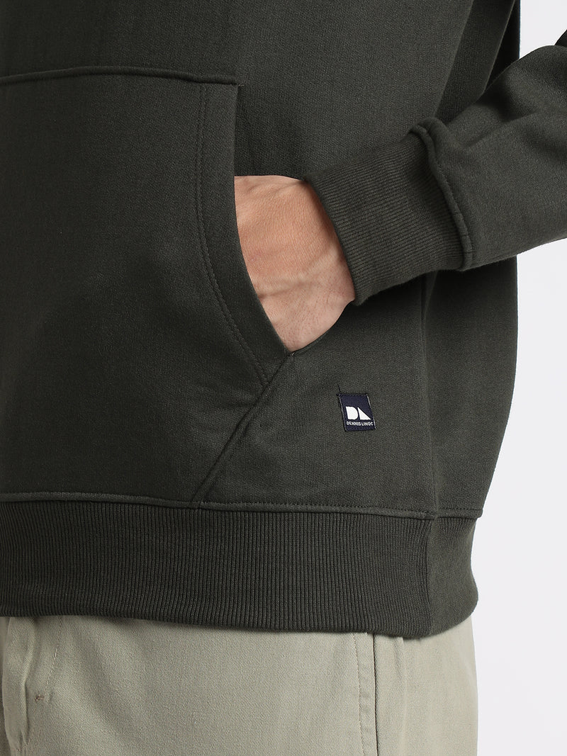 Men's Olive Hooded Sweatshirt
