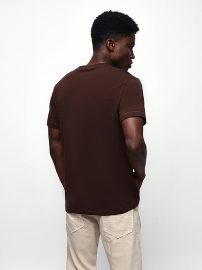 Men's Solid Round Neck Half Sleeves Relaxed Fit T-shirt
