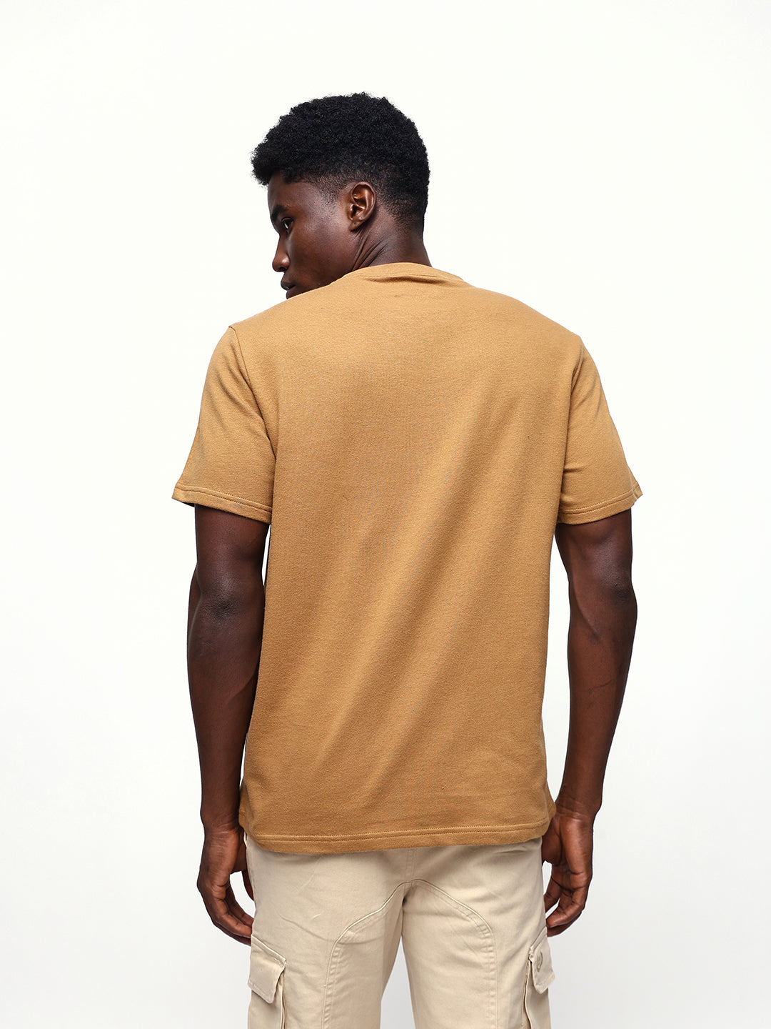 Men's Printed Round Neck Half Sleeves Relaxed Fit T-shirt