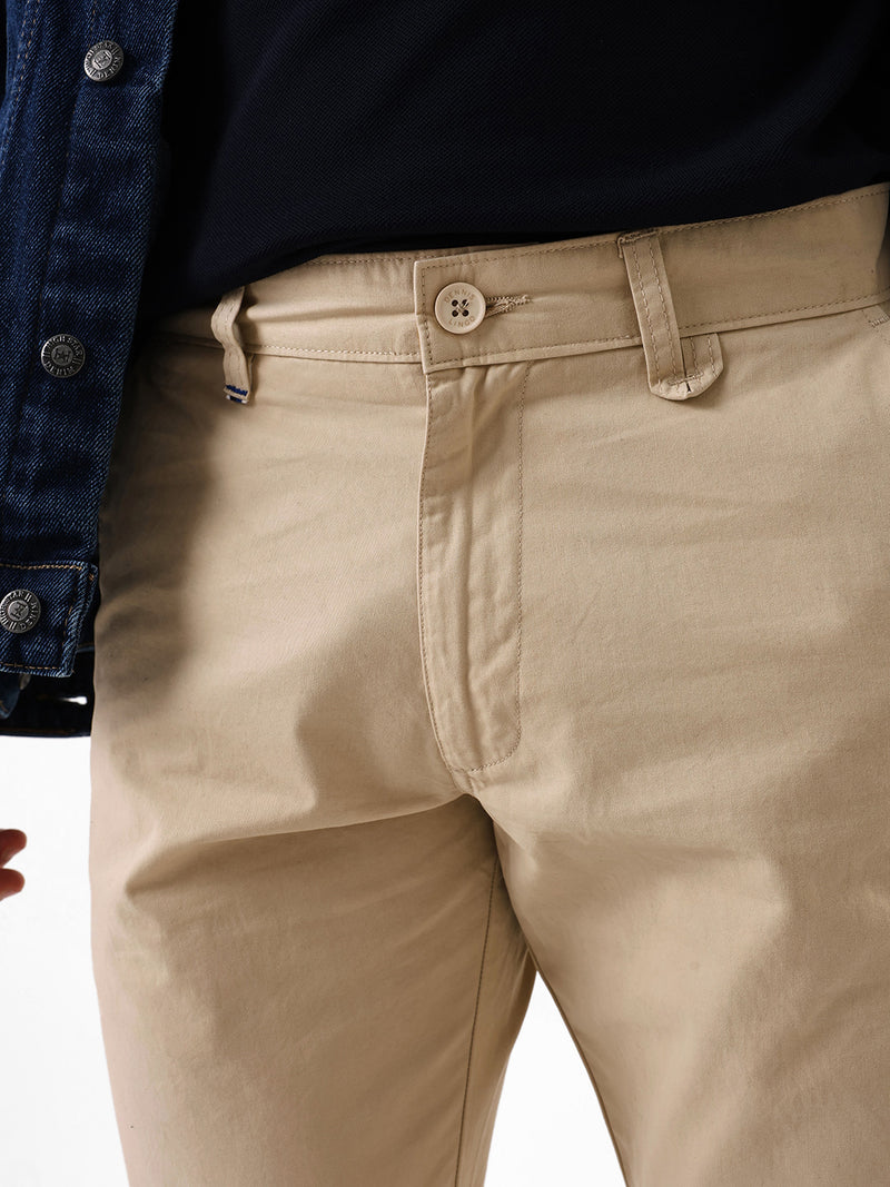 Men's Solid Slim Fit Chinos Trouser