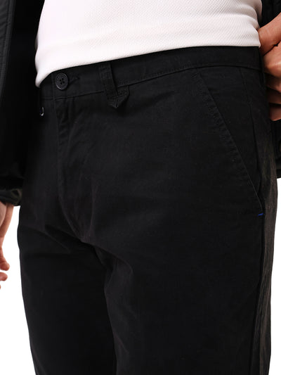 Men's Solid Slim Fit Chinos Trouser