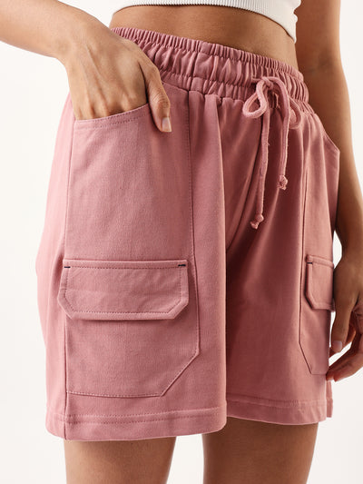 DL Woman Solid Relaxed Fit Lounge Shorts