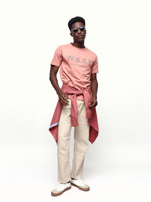 Men's Printed Round Neck Half Sleeves Relaxed Fit T-shirt