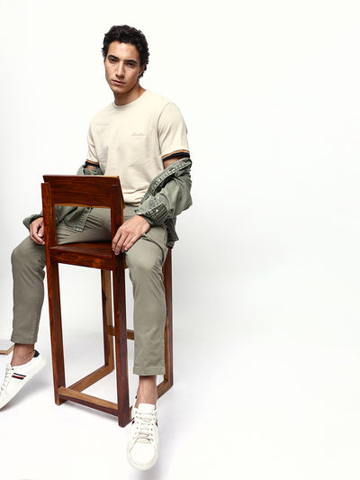Men's Solid Round Neck Half Sleeves Relaxed Fit T-shirt