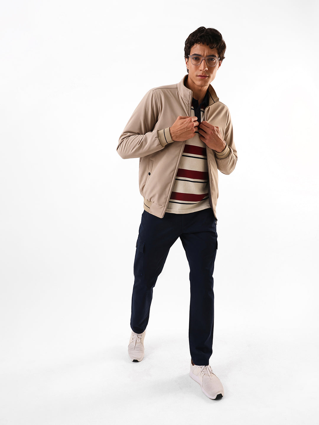 Men's Solid Mock Neck Full Sleeves Reversible Puffer Jacket