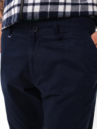 Men's Solid Slim Fit Chinos Trouser