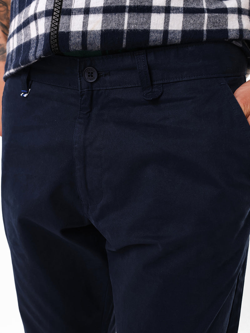 Men's Solid Slim Fit Chinos Trouser