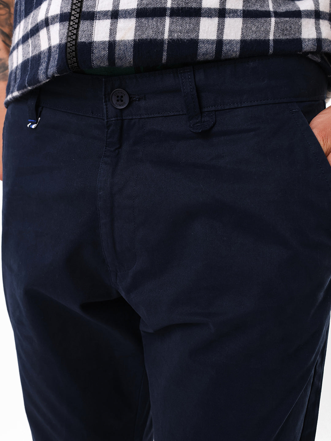 Men's Solid Slim Fit Chinos Trouser