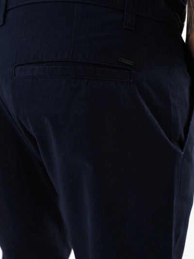 Men's Solid Slim Fit Chinos Trouser