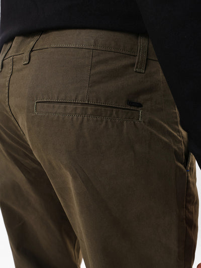 Men's Solid Slim Fit Chinos Trouser