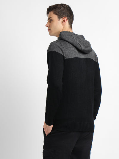 Men's Hoodie Regular Fit Solid Anthra Mel Sweater