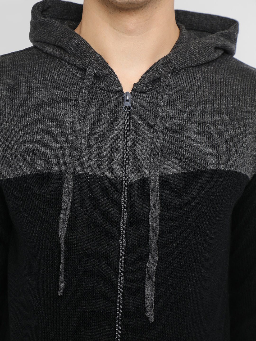 Men's Hoodie Regular Fit Solid Anthra Mel Sweater