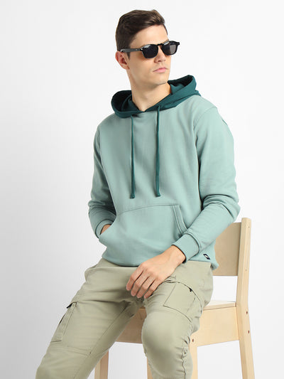 Dennis Lingo Men's Sea Green  Full Sleeves hoodie Sweatshirt