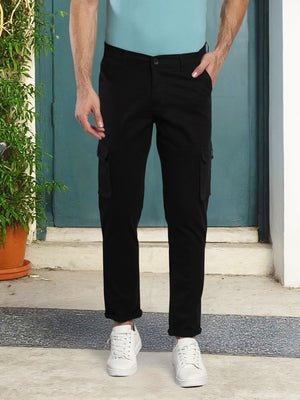 Men's Tapered Fit Cotton Chinos (Black)
