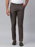 Men's Dark Grey Tapered Fit Cotton Chinos