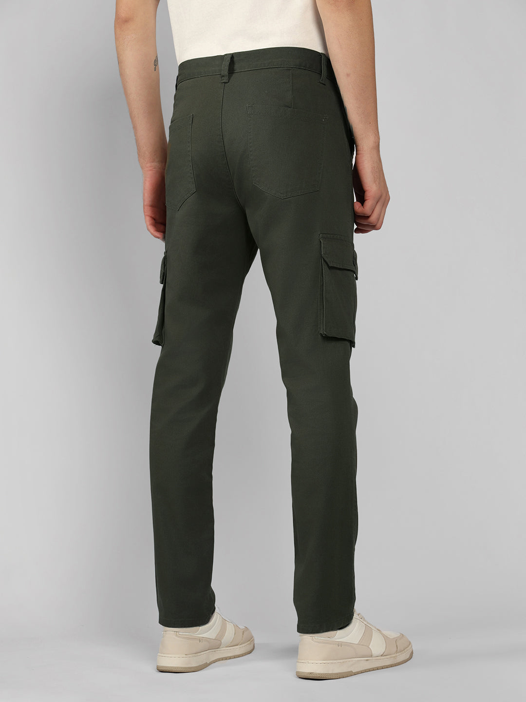 Men's Tapered Fit Cotton Cargo (Olive)