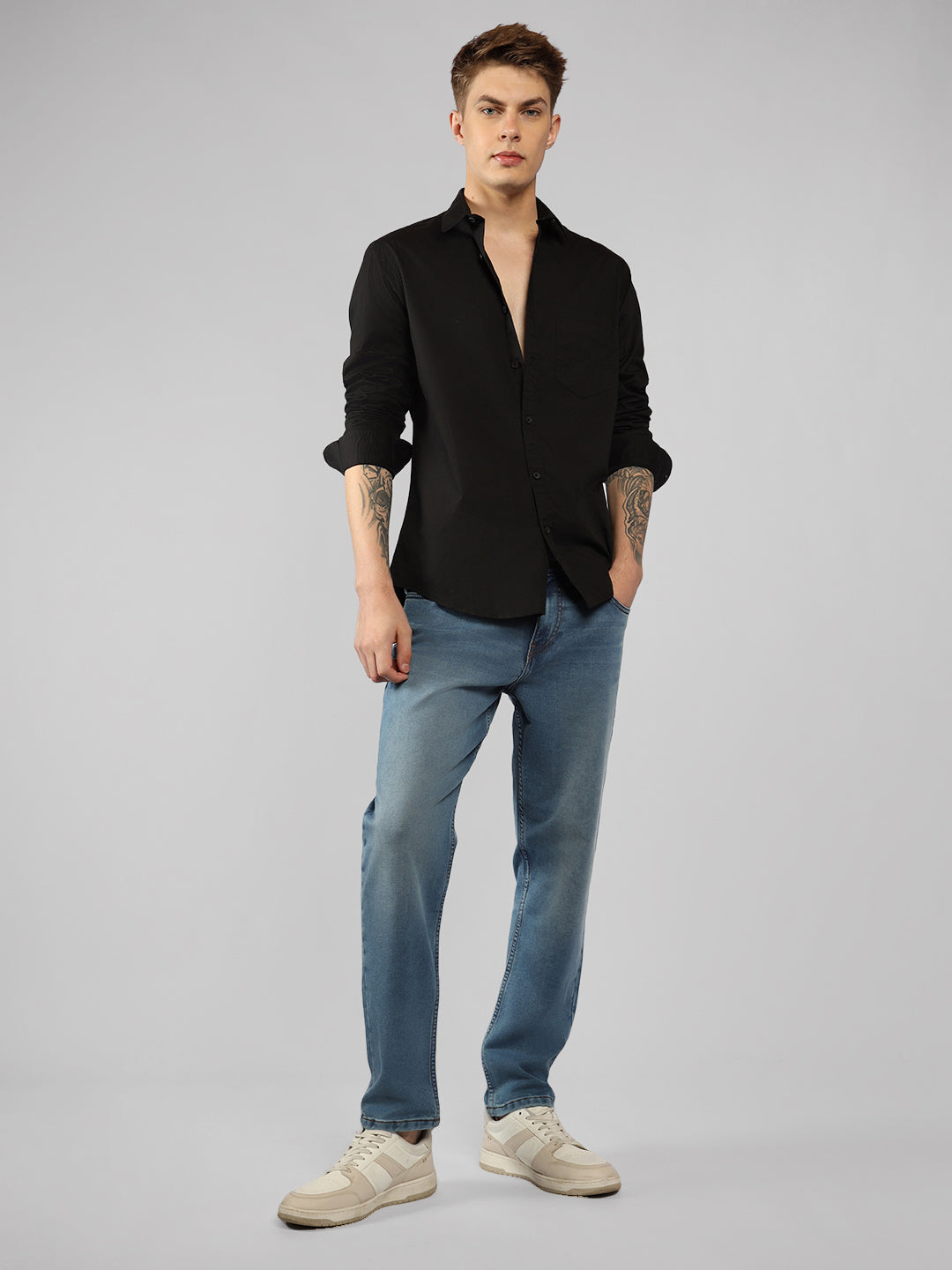 Men's Solid Slim Fit Shirt DENNIS LINGO Men's Solid Slim Fit Shirt DENNIS LINGO