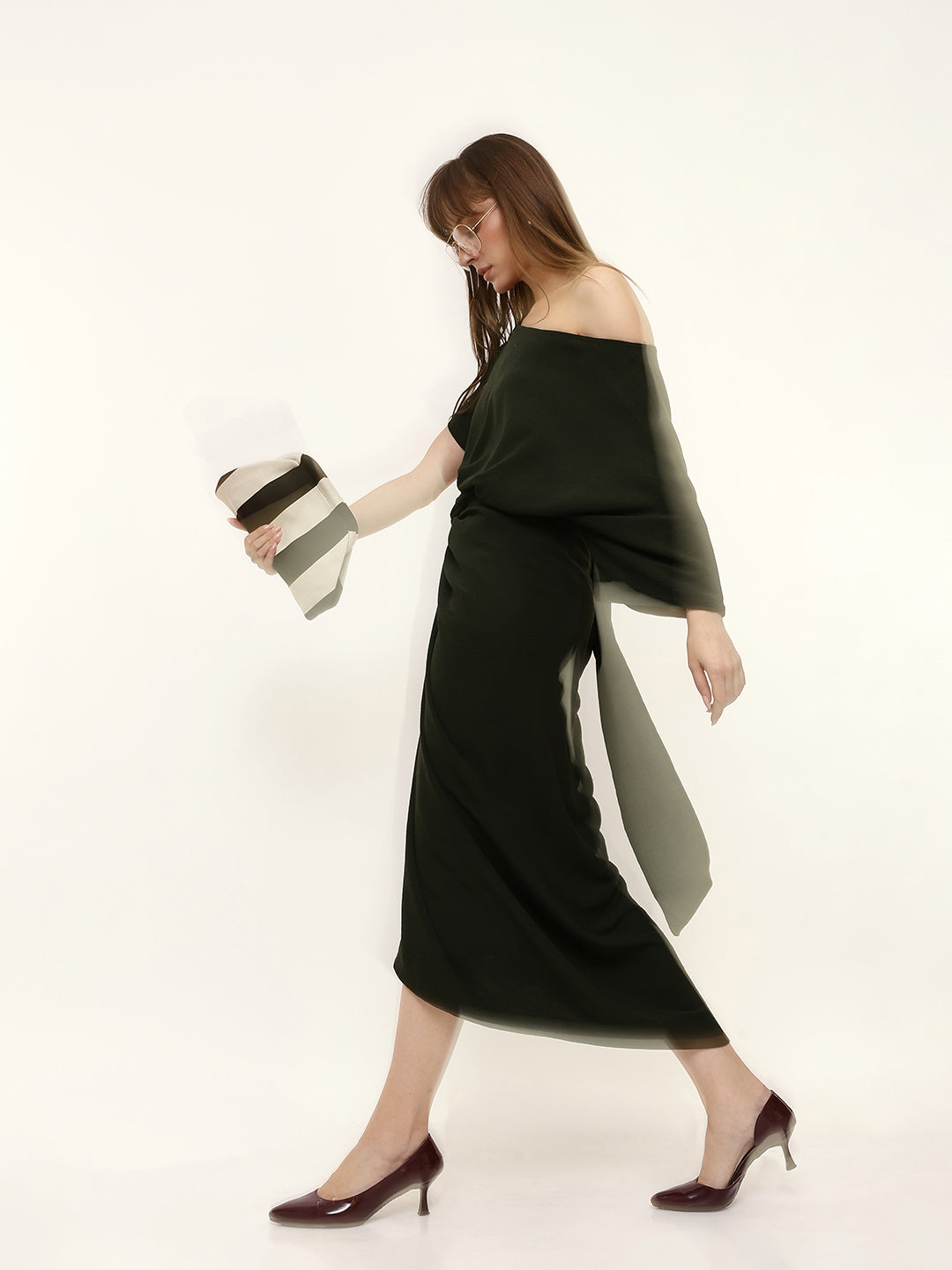 Multi-way Draped Midi Dress