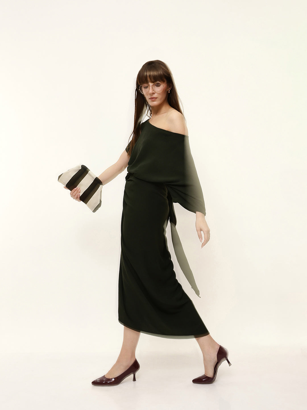 Multi-way Draped Midi Dress