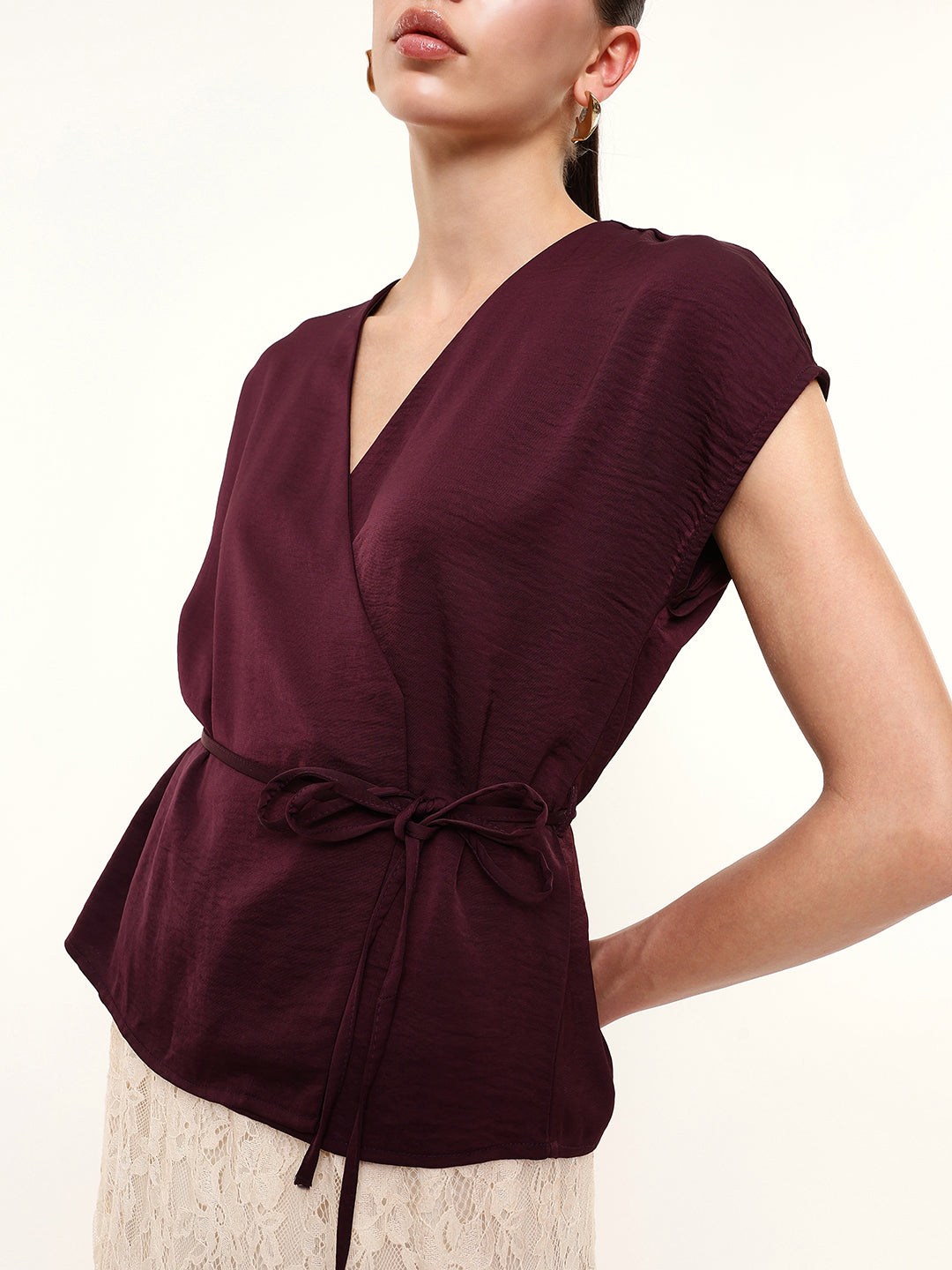 Wrap Tie-Waist Top