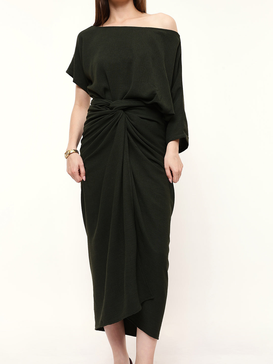 Multi-way Draped Midi Dress