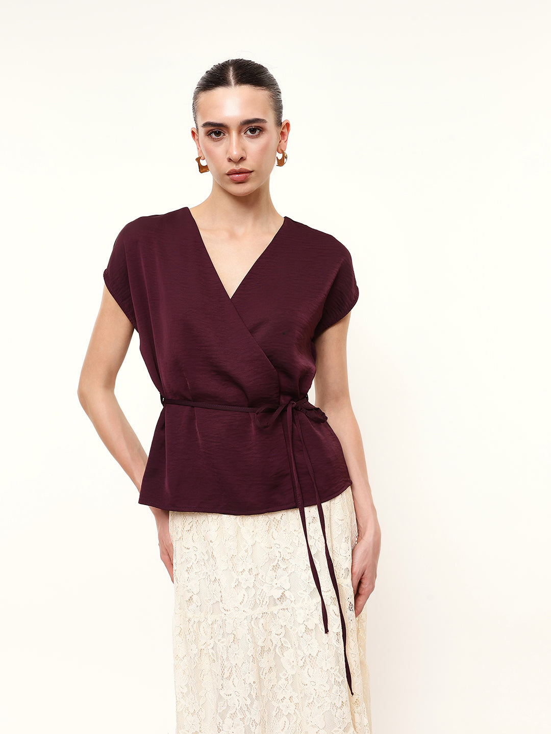 Wrap Tie-Waist Top