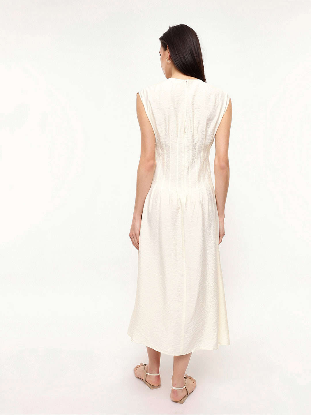 Sleeveless Corset Cinched Dress