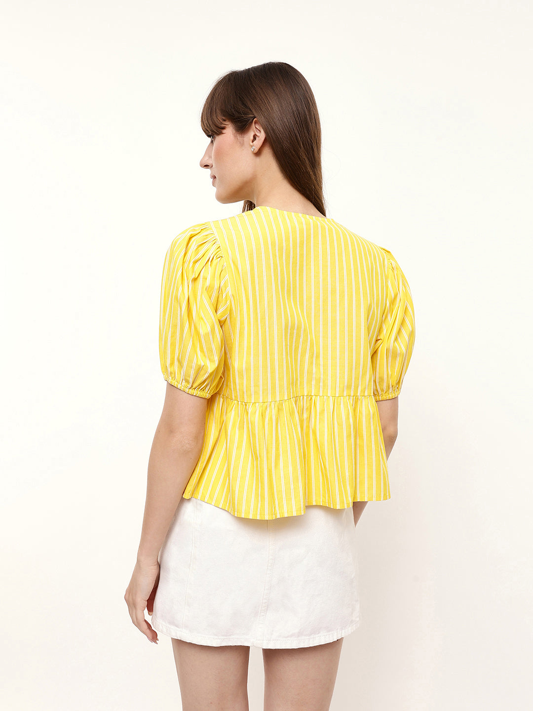 Tie-Up Puff Sleeve Top