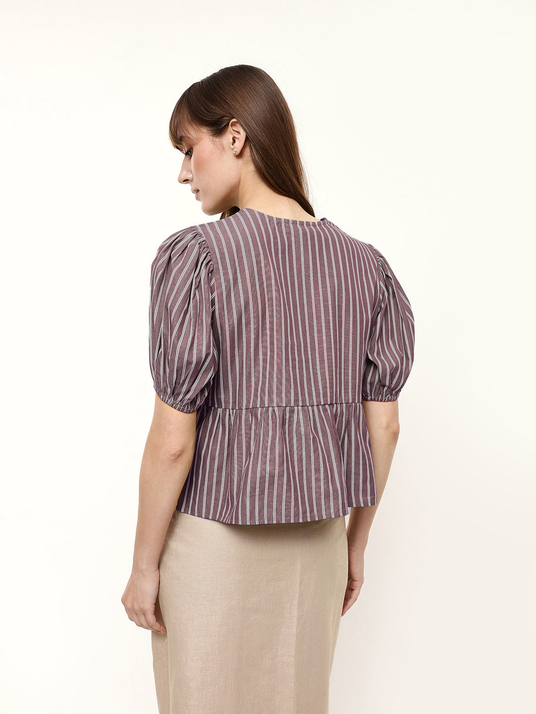 Tie-Up Puff Sleeve Top