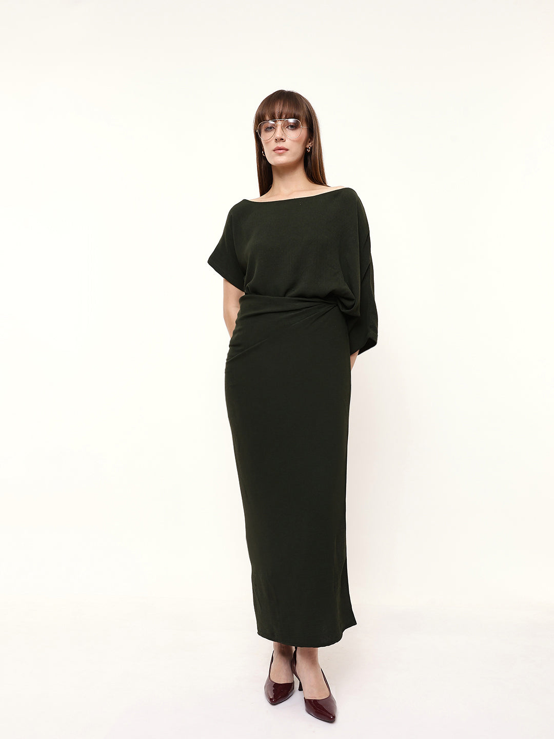 Multi-way Draped Midi Dress