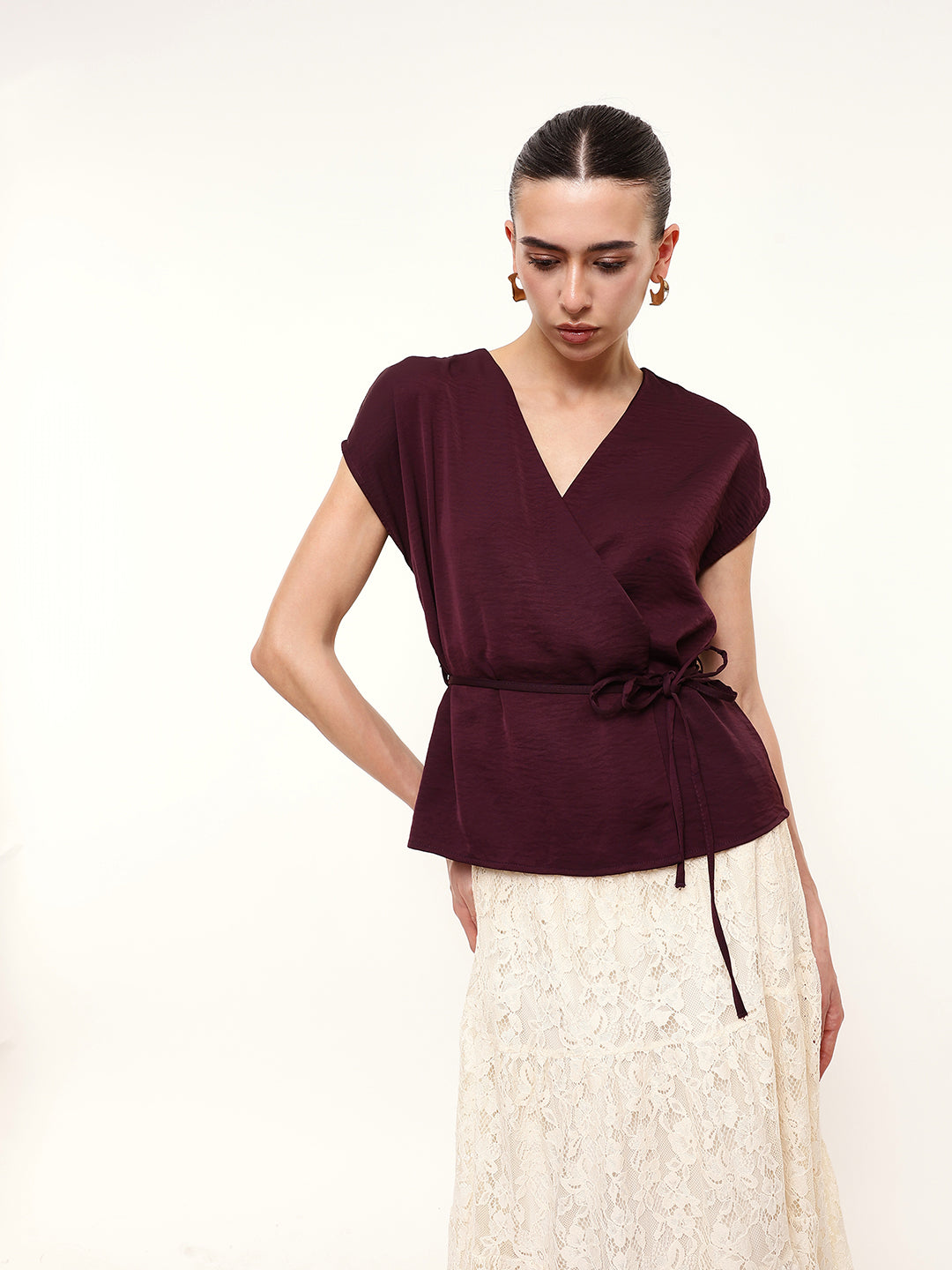 Wrap Tie-Waist Top