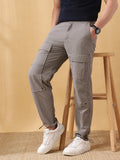 Men's Solid Straight Fit Parachute Cargo Joggers