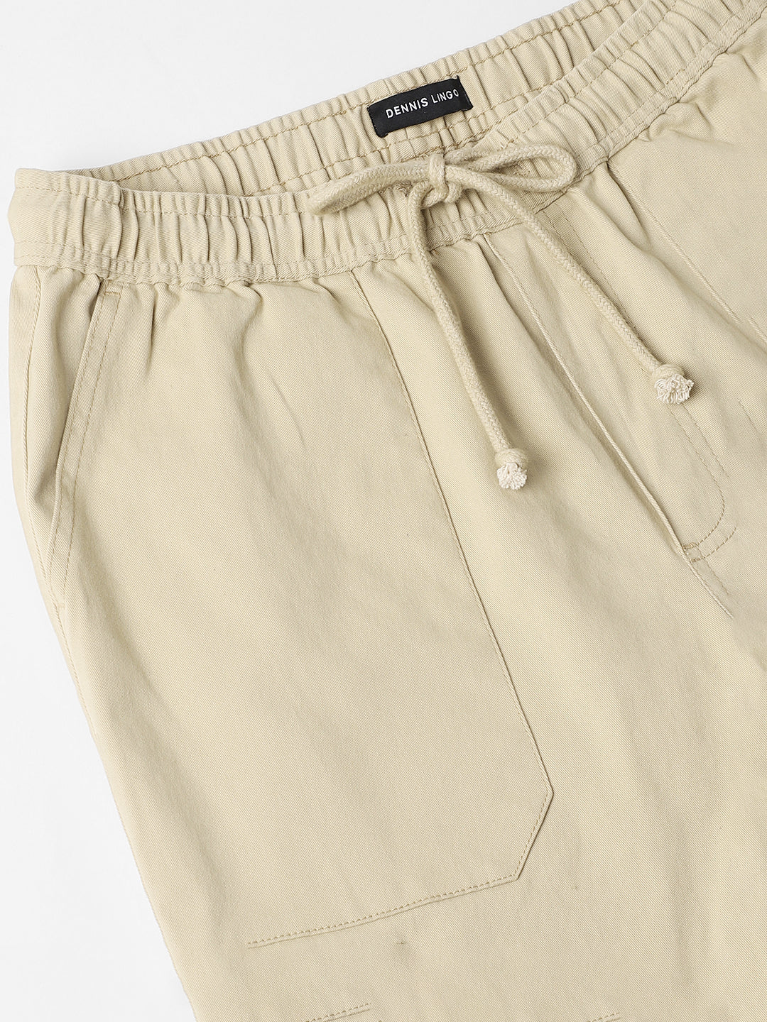 Mens's Light Khaki Solid Cargo Jogger