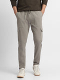 Mens's Mousse Grey Solid Cargo Jogger