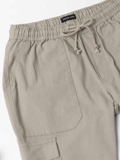 Mens's Mousse Grey Solid Cargo Jogger