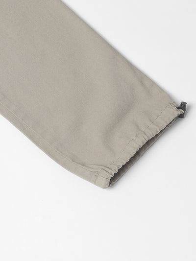 Mens's Mousse Grey Solid Cargo Jogger