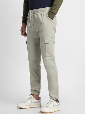 Mens's Dusty Green Solid Cargo Jogger