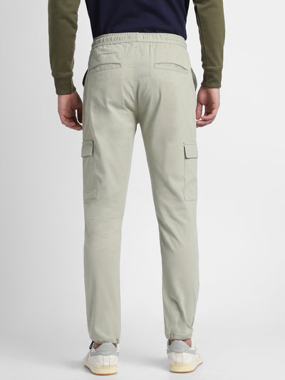 Dennis Lingo Mens's Dusty Green Solid Cargo Jogger