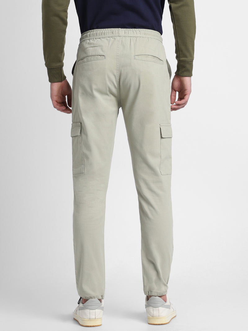 Mens's Dusty Green Solid Cargo Jogger