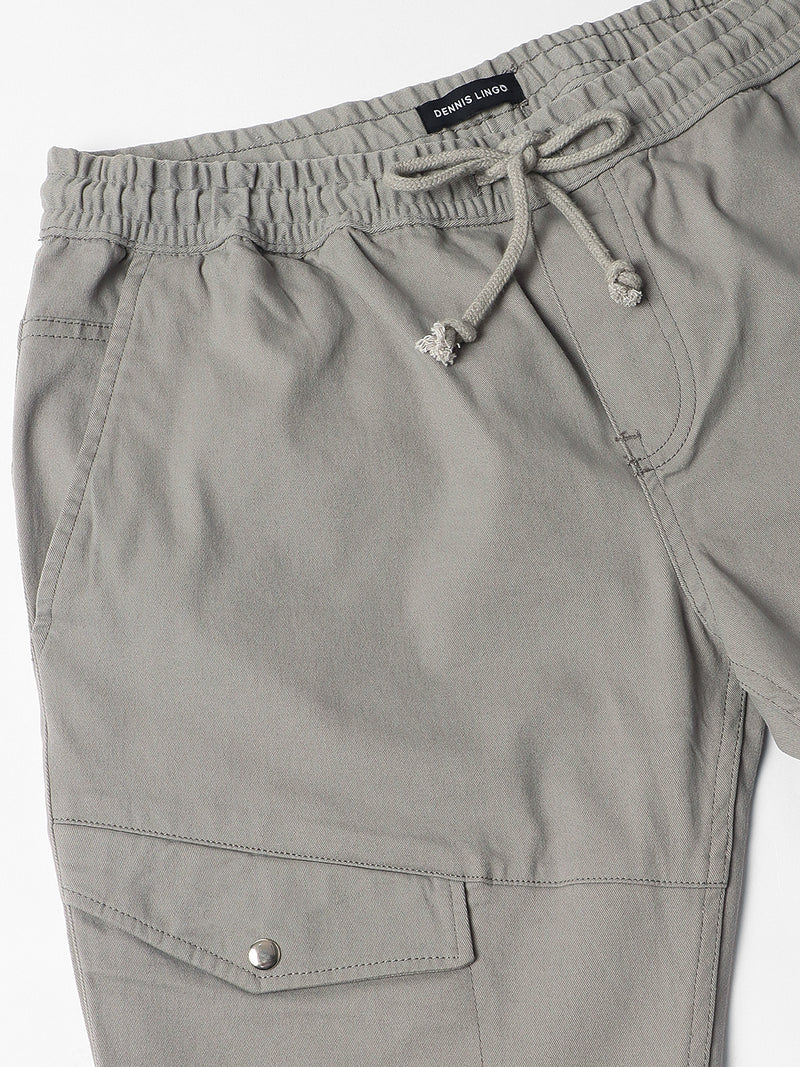 Men's Grey Smart Slim Fit Cargo Trouser