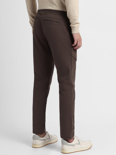 Dennis Lingo Mens's Graphite Grey Solid Cargo Trousers