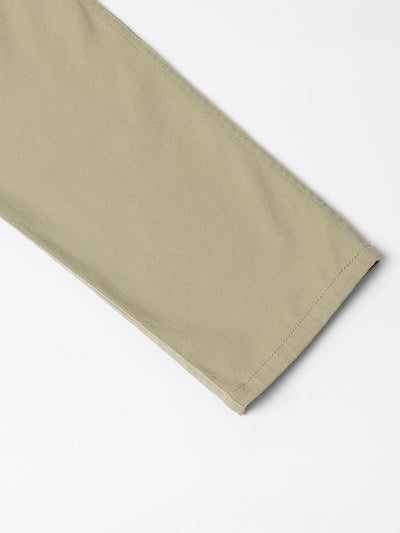 Mens's Moss Green Solid Cargo Trousers
