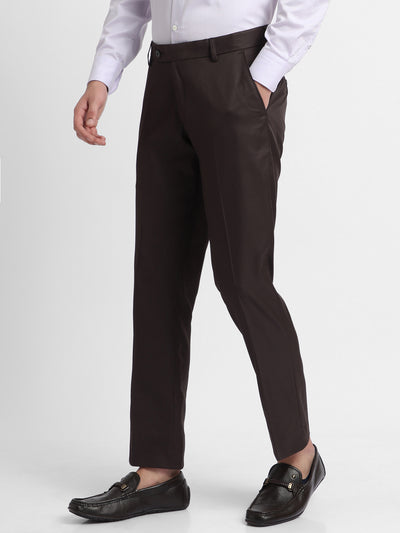 Men's Black Houndstooth Formal Trousers