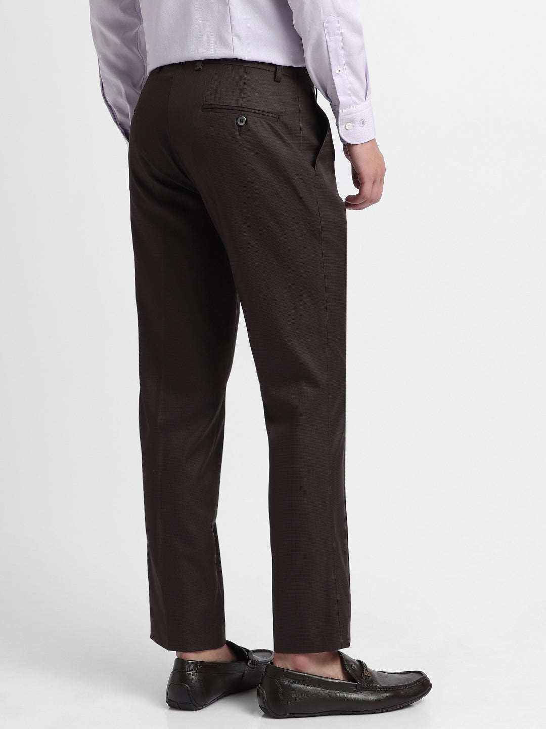 Men's Black Houndstooth Formal Trousers