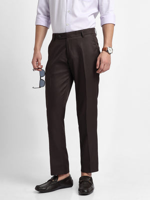 Men's Black Houndstooth Formal Trousers