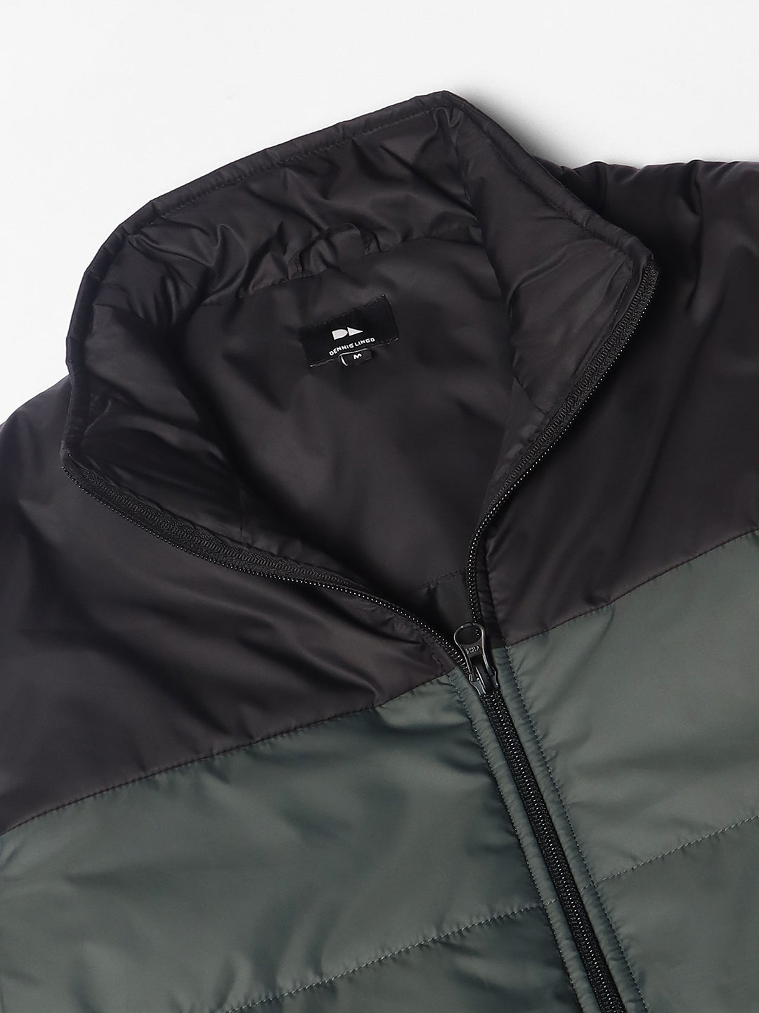Men's Mock Neck Regular Fit Colourblocked Gilet Jacket